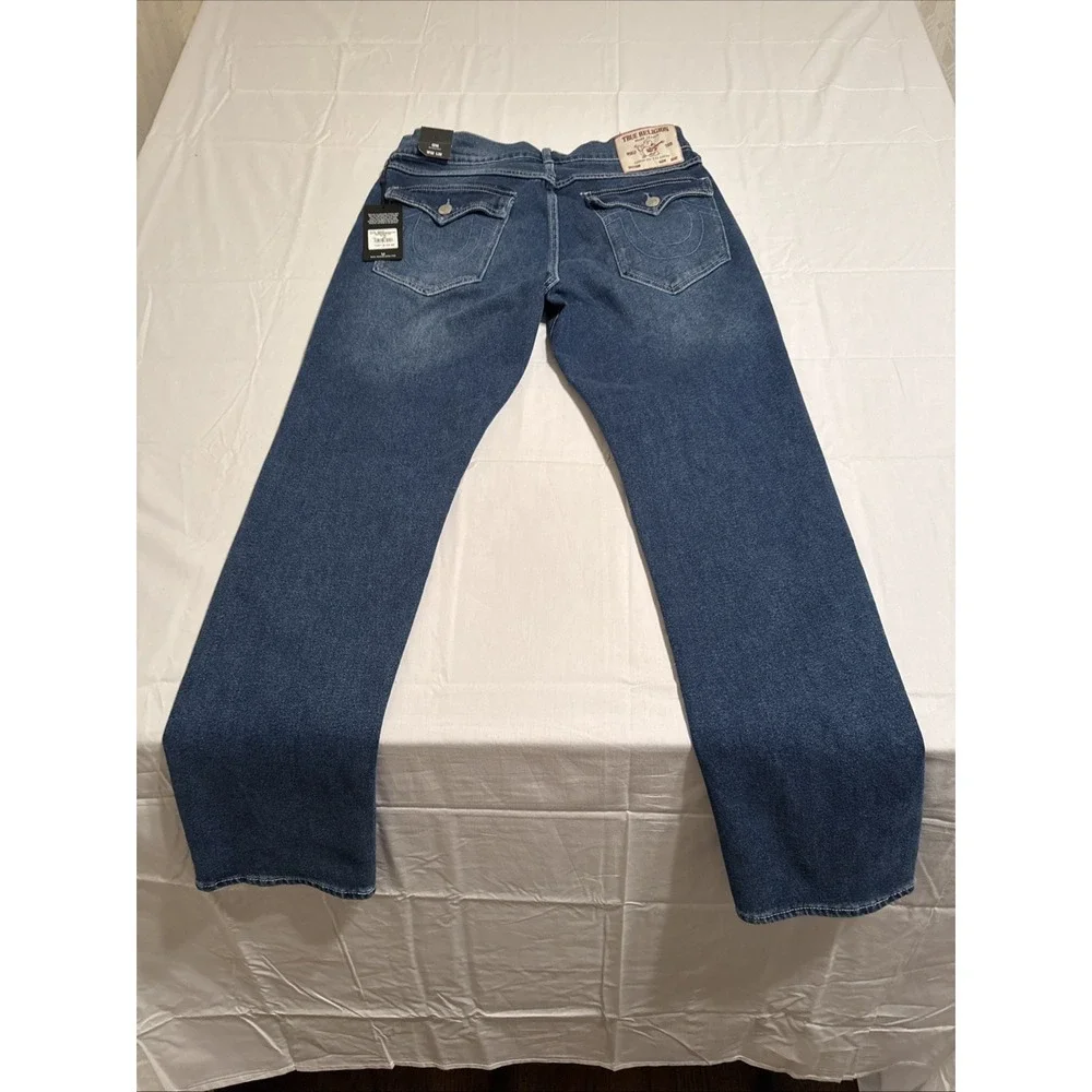JEANS RELAXED SLIM True Religion Men's  32x32 Geno SN Flap Blue Denim